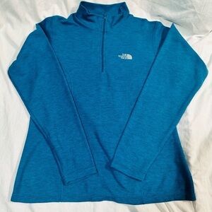 Ladies North Face 1/2 Zip Medium Pullover Athleisure Outfoor Sporty Active Blue